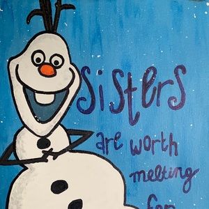 Original Canvas Wall Art, Frozen, Olaf